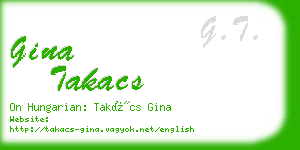 gina takacs business card